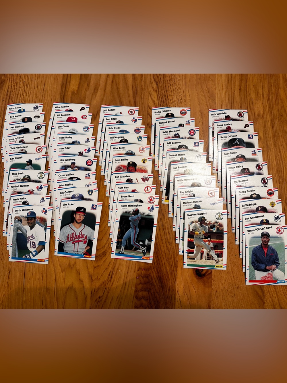 1988 Fleer Baseball Trading Card Lot - Vintage Style Player Cards